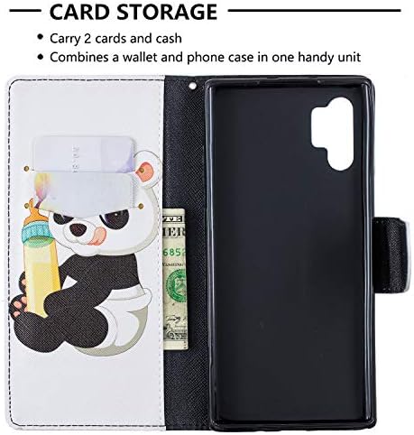 Galaxy Note 10 Plus Case Wallet, Dooge Premium PU кожа белешка 10 Folio Flip ShockProof Заштитна кутија со слотови за држачи