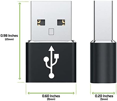 USB-C женски до USB машки брз адаптер компатибилен со вашиот LG G8S Thinq за полнач, синхронизација, OTG уреди како тастатура, глушец, поштенски
