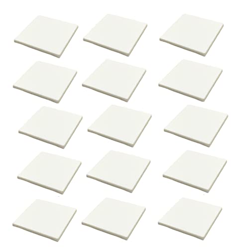 Инвенто 15 парчиња 4 x4 акрилен лист бела боја 100x100x5mm пластична плоча 5мм дебелина 4 инчи плексиглас табла непроирна за DIY проекти