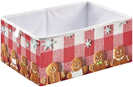 Божиќна джинджифилово складирање корпа за складирање правоаголен склопувачки корпи за перење алишта за чување на расадници за чување на простории