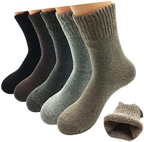 Lxxsh 5 пара/многу дебели чорапи мажи зимски топло кашмир чорапи за дишење машки мејаи
