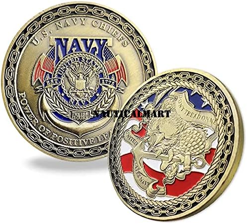 Шефот НА Американската Морнарица Воен Предизвик Монета Моќ Позитивно Лидерство