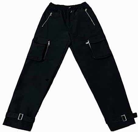Aulkeepенски женски хип хоп улични панталони трендовски џогер за жени готва харајуку со високи половини панталони секси шупливи црни панталони
