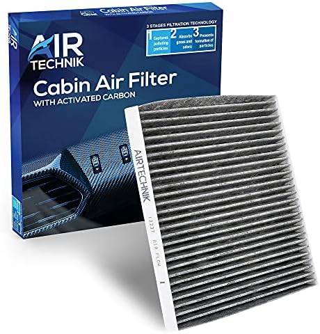 AirTechnik CF12237 Filter Air Filter w/активиран јаглерод | Fits Nissan Versa 2014-2020, NV200 2017-2021, Versa Note 2014-2019, Micra 2015-2019-27277-1KK0A