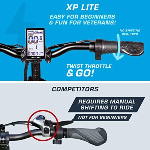 Lectric XP ™ Lite Electric Bike | Велосипеди за преклопување на возрасни - тежи само 46 bs | Опсег од 40+ милја w/ 5 нивоа на помош