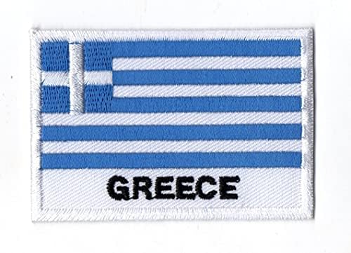 Прво, сè што е Грција знамето, мало железо на извезено за капаче за кошула со кошула, ранец на фармерки со капакот на капакот на