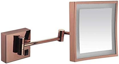 Lianxiao - 8 -инчен огледало за шминка 3x зголемување 360 степени ротирачки огледало Семејно хотелско огледало USB полнење