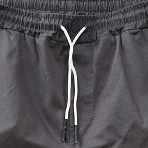 Машки обични мулти џебни кратки панталони Еластични половини опуштени вклопувачки карго шорцеви лабави вклопени лесни шорцеви на