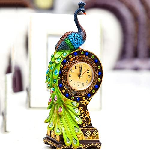 Czdyuf табела часовник смола кафтови тропски вкус паун часовник дома украс украс