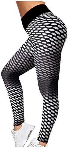 Сирена хеланки плус големина на истегнување хеланки 3Д печатени меки јога панталони цврсти нозе за жени