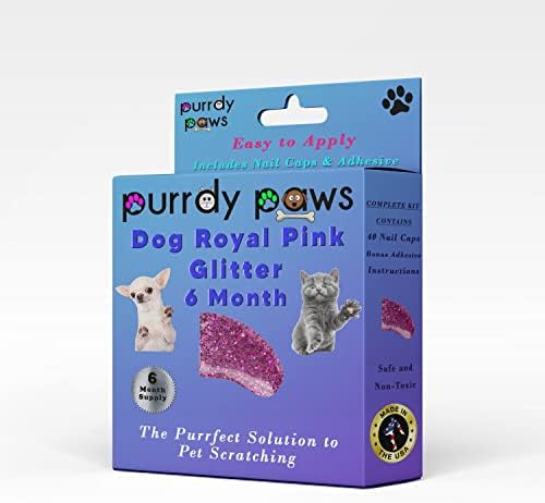Пурди Шепи 6 Месечно Снабдување Меки Капачиња За Нокти За Канџи За Кучиња Кралска Розова Х-Мала