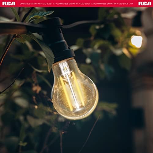 RCA Паметни Светилки, WIFI LED Сијалица, Подесување Dimmable A19 Килибар LED Светилки, 8W 60W Еквив, 720 Lumens, Алекса &засилувач; Google