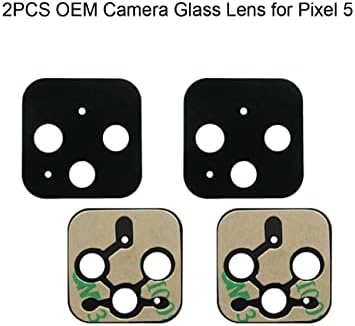 2 ПАРЧИЊА Оем Оригинална Задна Задна Камера Замена На Стаклени Леќи За Google Pixel 5 6.0 Инчи Со Лепило Претходно Инсталирани И Поправка Алатки