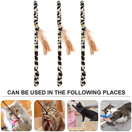 Ipetboom Cat Toys Cat Toys Cat Toys Cat Toy 3 Pack Cat Teaser Wand Toy Cat String Toys, Funny Stick Toy Interactive Toys for Indoor Cats, and