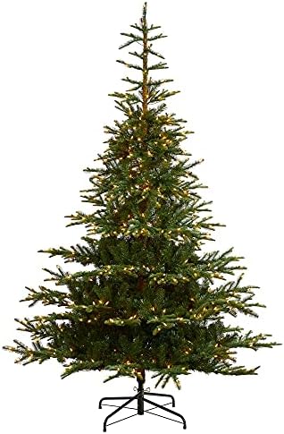 8ft. Слоевит вештачко новогодишно дрво од Вашингтон со 650 чисти светла и 1561 гранки за свиткување