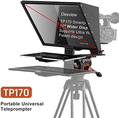 BESVIEW-1 TP170 Преносен телепромичен паметен телефон/таблет/таблет/DSLR Камера Универзал со далечински управувач за носење случај