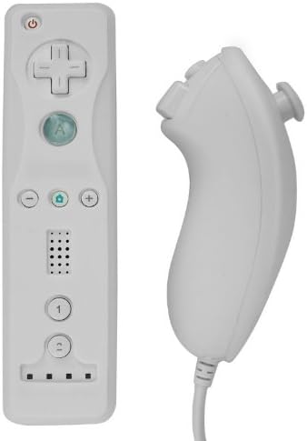 Ефорбади силиконска кожа мека кутија за Nintendo Wii Remote и Nunchuk, бело