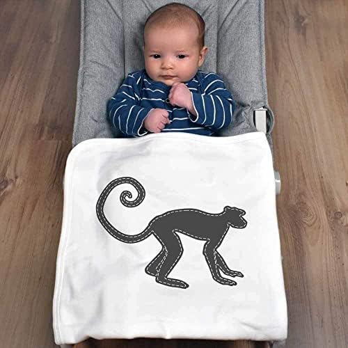 Азиеда „зашиен мајмун“ памучно бебе ќебе/шал