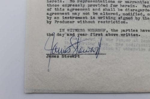 Џими Џејмс Стјуарт Потпишан 1954 Договор Автограм Ветерница Пса/Днк Коа Д2083-Нфл Намалување На Потписи