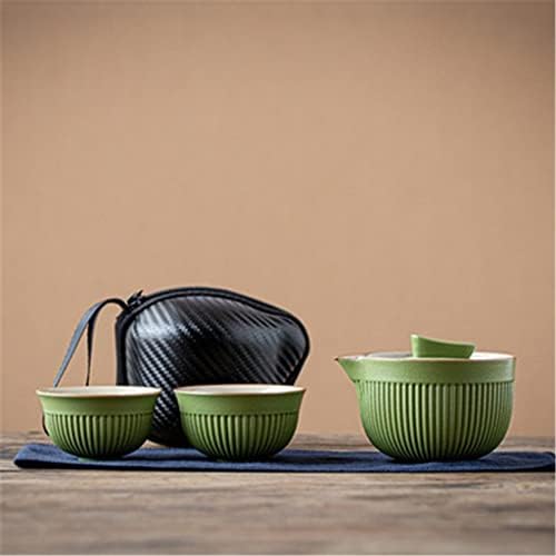 N/A Преносен чај за патувања постави керамички чајник -котел quik садови еден тенџере и две чаши чај со кинески пијалок чајник за чајници