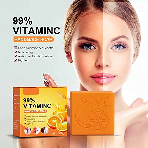 Априладија Портокал Витамин Ц Рачно Изработен Сапун, Природен Органски Сапун со 99% Витамин Ц, Лице &засилувач; Тело Пилинг