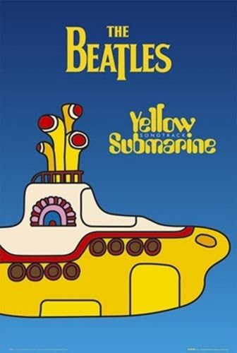 Печатење на постери за подморница на Битлси со жолт подморница