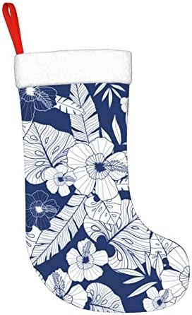 Вејмеј сино лето Хавајско Божиќно порибување 18 инчи Божиќ што виси чорап класичен празник за декорација на декорации