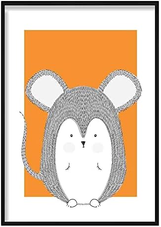 Арце Ѕид Уметност Глувчето Скица Стил Расадник Постер, 30 см Ширина х 40 См Висина, Портокал