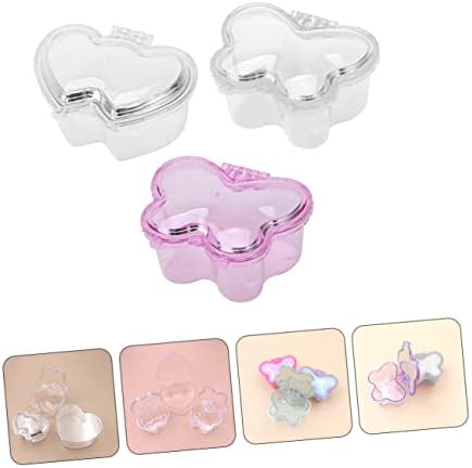 Toyandona 3PCS кутија за складирање на накит чист сад со капаци мали кутии со капаци транспарентна пластична кутија Детска пластична
