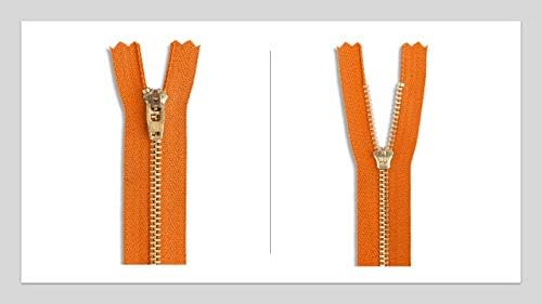 4,5 месинг панталони портокалова средна тежина ykk патент - портокал 523 - Изберете ја вашата должина - направена во Соединетите