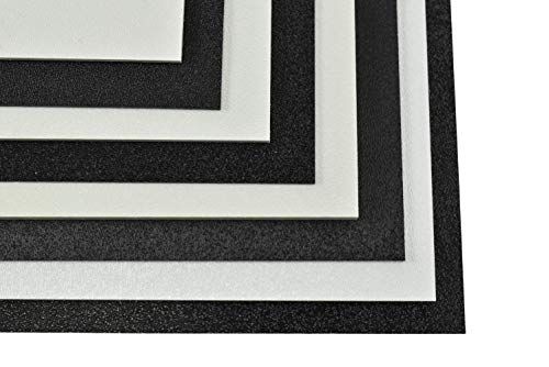 Buyplastic Black ABS пластичен лист 1/4 дебел, големина 24 x 36 вистински димензии - 23,75 во x 35,75 во