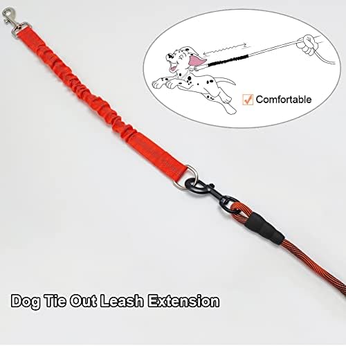 Btinesful 8ft Dog Tie-Out Rope + Bungee Dog Leash Extension