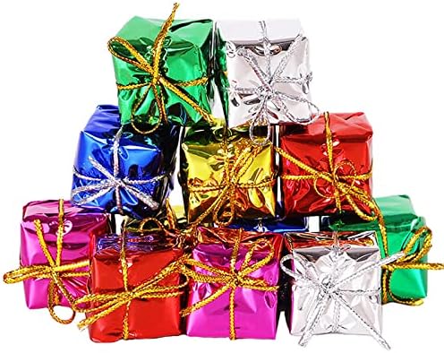 Блиско време 6 парчиња Божиќ Божиќно приврзок елка 3см см, мала торба за подароци, виси приврзоци Божиќна декорација, материјали за бои подароци