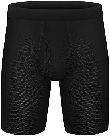 Conkend Машки перформанси боксерски брифинзи 9 атлетски спортски долна облека мрежа долга нога ладно сува долна облека за мажи