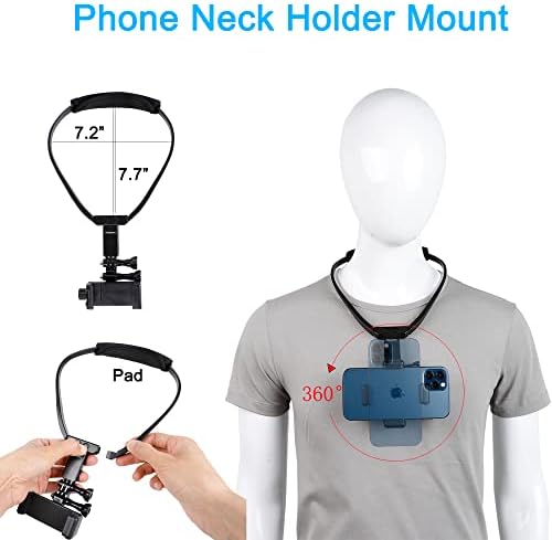 Мобилен телефон POV -комплет за монтирање, монтажа на лента за градите на телефонот +монтажа на лента за глава +Телефонски држач