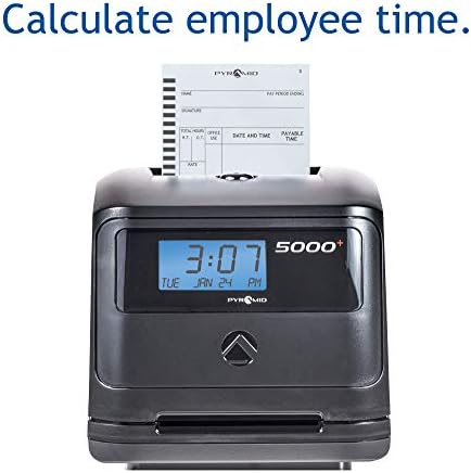 Системи за време на пирамида, модел 5000 автоматски временски часовник, ракува до 100 вработени, направени во САД, црна