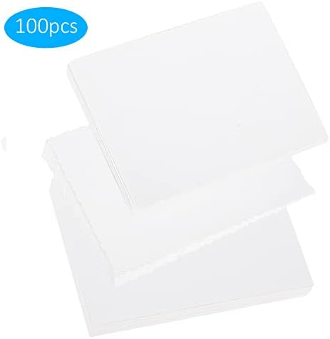 Хартија од бела картон, 100 парчиња 5,9 x 3,9 инчи дебела хартија за училишни занаети Покани менија свадба DIY картички