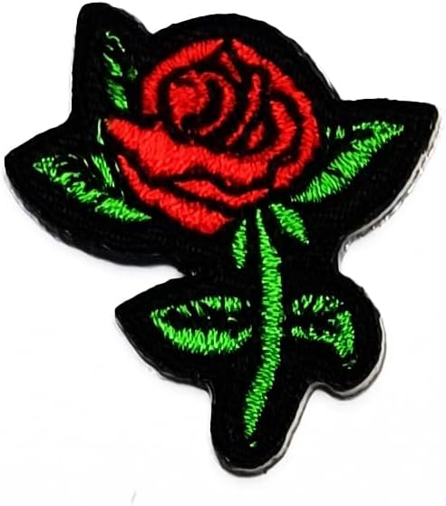 Реткосична лепенка мини црвена роза толку убава налепница за лепенка за капа капа Поло ранец Облека јакна маица DIY везено