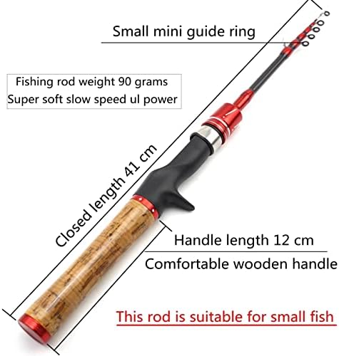 XXXDXDP 1,8M UL Power Telescopic Spinning Roader Roader Rod Lure The TEX 1-5G почетници Фати мал рибно столб, толку мека бавна шипка