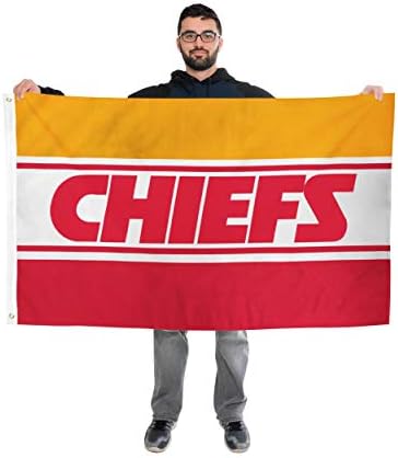 ФОКО Канзас Сити Шефови Нфл Хоризонтално Знаме, 3 ' х 5 '