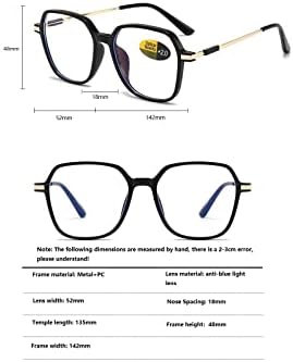 Yqjywztf 4 пакуваат преголеми очила за читање сини светло блокирање за жени мажи читатели на компјутерски модни очила за очила
