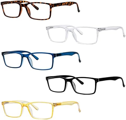 Eyekepper 5-пакет Стилски читатели Квалитет на пролетни шарки за читање очила мажи жени +1,00