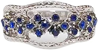 Модни прстени за жени сафир двојки ringsвони кубни цирконија свадбена група за жени ангажман прстен за подарок за Денот на вineубените