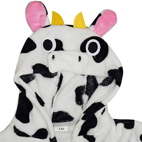 A2Z 4 деца Супер меки 3Д крави детали за животински детали за бањарка облекување наметка од руно качулка за капење облека за
