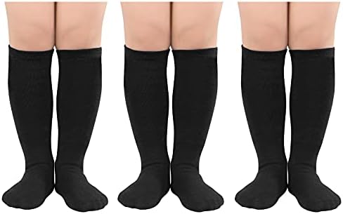Американски трендови Детски мали деца фудбалски чорапи колена висока цевка долги чорапи три ленти униформни чорапи за момчиња девојчиња 1-9