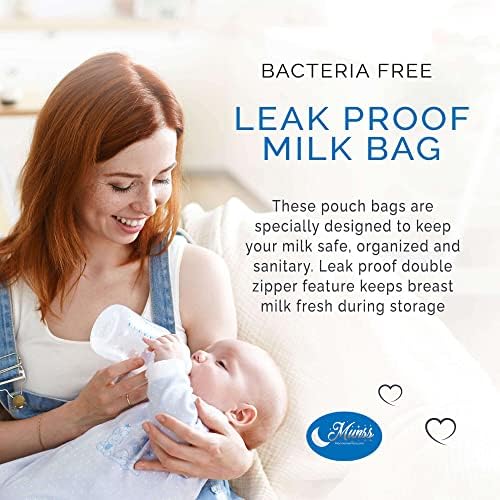 Мунс Торби За Складирање Мајчино Млеко Торба За Старечки Мајки Доказ За Истекување 120 Брои 7оз Капацитет За Еднократно Користење