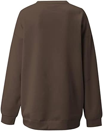 Нокмопо Божиќ Џемпер Мода Мода Обичните Круг Вратот Печатени Долг Ракав Пуловер Жени Пуловер Џемпери