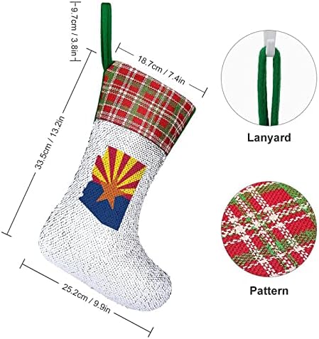 Мапа на знамето на државата Аризона, Божиќно порибување со искра да се размачкуваат, Божиќна празничка камин мантија забава