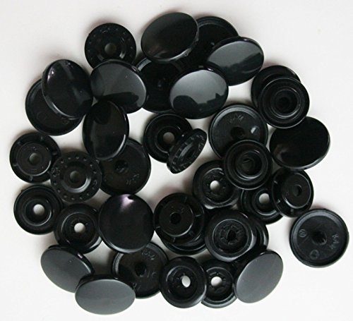 1000 комплети црна големина 16 T3 kam snaps пластични копчиња за употреба со кам клешти за притискање на крпа за крпи од облека за шиење
