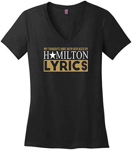 Моите мисли се заменети со стихови на Хамилтон Хамилтон В-врат маица